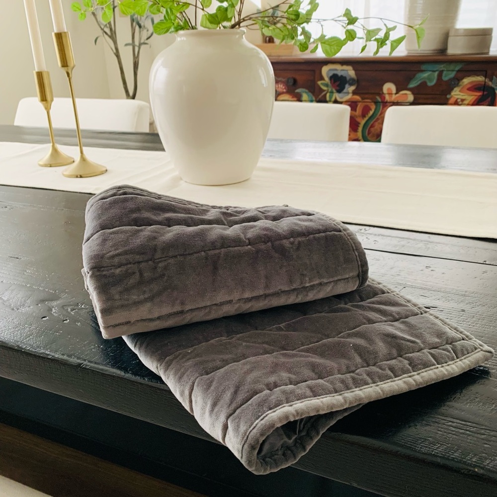 Threshold velvet dark gray sham-standard